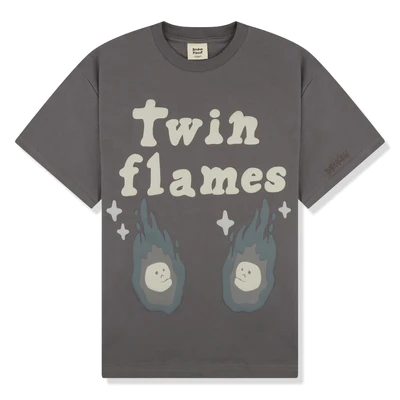 Broken Planet Twin Flames Ash Grey T Shirt